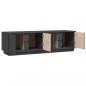 Preview: TV-Schrank Grau 140x40x40 cm Massivholz Kiefer