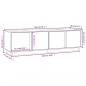 Preview: TV-Schrank Grau 140x40x40 cm Massivholz Kiefer