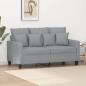 Preview: ARDEBO.de - 2-Sitzer-Sofa Hellgrau 120 cm Stoff