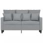 Preview: 2-Sitzer-Sofa Hellgrau 120 cm Stoff