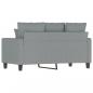 Preview: 2-Sitzer-Sofa Hellgrau 120 cm Stoff