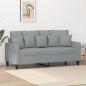 Preview: ARDEBO.de - 2-Sitzer-Sofa Hellgrau 140 cm Stoff