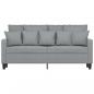 Preview: 2-Sitzer-Sofa Hellgrau 140 cm Stoff