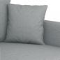 Preview: 2-Sitzer-Sofa Hellgrau 140 cm Stoff