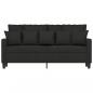 Preview: 2-Sitzer-Sofa Schwarz 140 cm Stoff