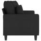 Preview: 2-Sitzer-Sofa Schwarz 140 cm Stoff