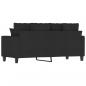 Preview: 2-Sitzer-Sofa Schwarz 140 cm Stoff