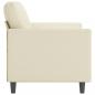 Preview: 2-Sitzer-Sofa Creme 120 cm Kunstleder