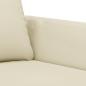 Preview: 2-Sitzer-Sofa Creme 120 cm Kunstleder