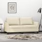 Preview: ARDEBO.de - 2-Sitzer-Sofa Creme 140 cm Kunstleder