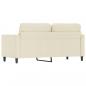 Preview: 2-Sitzer-Sofa Creme 140 cm Kunstleder