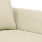 Preview: 2-Sitzer-Sofa Creme 140 cm Kunstleder