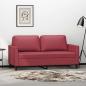 Preview: ARDEBO.de - 2-Sitzer-Sofa Weinrot 140 cm Kunstleder