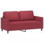 Preview: 2-Sitzer-Sofa Weinrot 140 cm Kunstleder