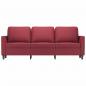 Preview: 3-Sitzer-Sofa Weinrot 180 cm Kunstleder