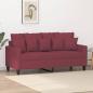 Preview: ARDEBO.de - 2-Sitzer-Sofa Weinrot 140 cm Stoff