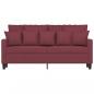 Preview: 2-Sitzer-Sofa Weinrot 140 cm Stoff