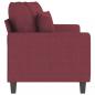 Preview: 2-Sitzer-Sofa Weinrot 140 cm Stoff