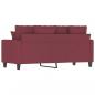 Preview: 2-Sitzer-Sofa Weinrot 140 cm Stoff