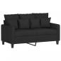 Preview: 2-Sitzer-Sofa Schwarz 120 cm Stoff