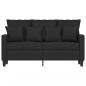 Preview: 2-Sitzer-Sofa Schwarz 120 cm Stoff