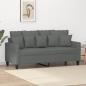 Preview: ARDEBO.de - 2-Sitzer-Sofa Dunkelgrau 140 cm Stoff