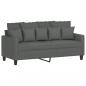 Preview: 2-Sitzer-Sofa Dunkelgrau 140 cm Stoff