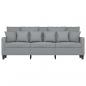 Preview: 3-Sitzer-Sofa Hellgrau 180 cm Stoff