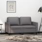 Preview: ARDEBO.de - 2-Sitzer-Sofa Grau 120 cm Kunstleder