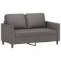 Preview: 2-Sitzer-Sofa Grau 120 cm Kunstleder