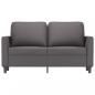 Preview: 2-Sitzer-Sofa Grau 120 cm Kunstleder