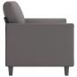 Preview: 2-Sitzer-Sofa Grau 120 cm Kunstleder