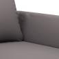 Preview: 2-Sitzer-Sofa Grau 120 cm Kunstleder