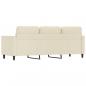 Preview: 3-Sitzer-Sofa Creme 180 cm Kunstleder