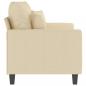 Preview: 2-Sitzer-Sofa Creme 120 cm Stoff