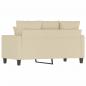 Preview: 2-Sitzer-Sofa Creme 120 cm Stoff