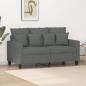 Preview: ARDEBO.de - 2-Sitzer-Sofa Dunkelgrau 120 cm Stoff