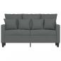 Preview: 2-Sitzer-Sofa Dunkelgrau 120 cm Stoff