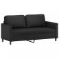 Preview: 2-Sitzer-Sofa Schwarz 140 cm Kunstleder