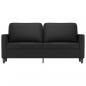 Preview: 2-Sitzer-Sofa Schwarz 140 cm Kunstleder