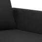 Preview: 2-Sitzer-Sofa Schwarz 140 cm Kunstleder