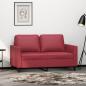 Preview: ARDEBO.de - 2-Sitzer-Sofa Weinrot 120 cm Kunstleder