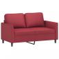 Preview: 2-Sitzer-Sofa Weinrot 120 cm Kunstleder