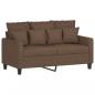 Preview: 2-Sitzer-Sofa Braun 120 cm Stoff