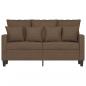 Preview: 2-Sitzer-Sofa Braun 120 cm Stoff