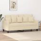 Preview: ARDEBO.de - 2-Sitzer-Sofa Creme 140 cm Stoff