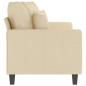 Preview: 2-Sitzer-Sofa Creme 140 cm Stoff