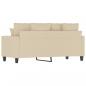 Preview: 2-Sitzer-Sofa Creme 140 cm Stoff