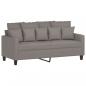 Preview: 2-Sitzer-Sofa Taupe 140 cm Stoff