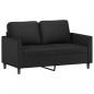 Preview: 2-Sitzer-Sofa Schwarz 120 cm Kunstleder